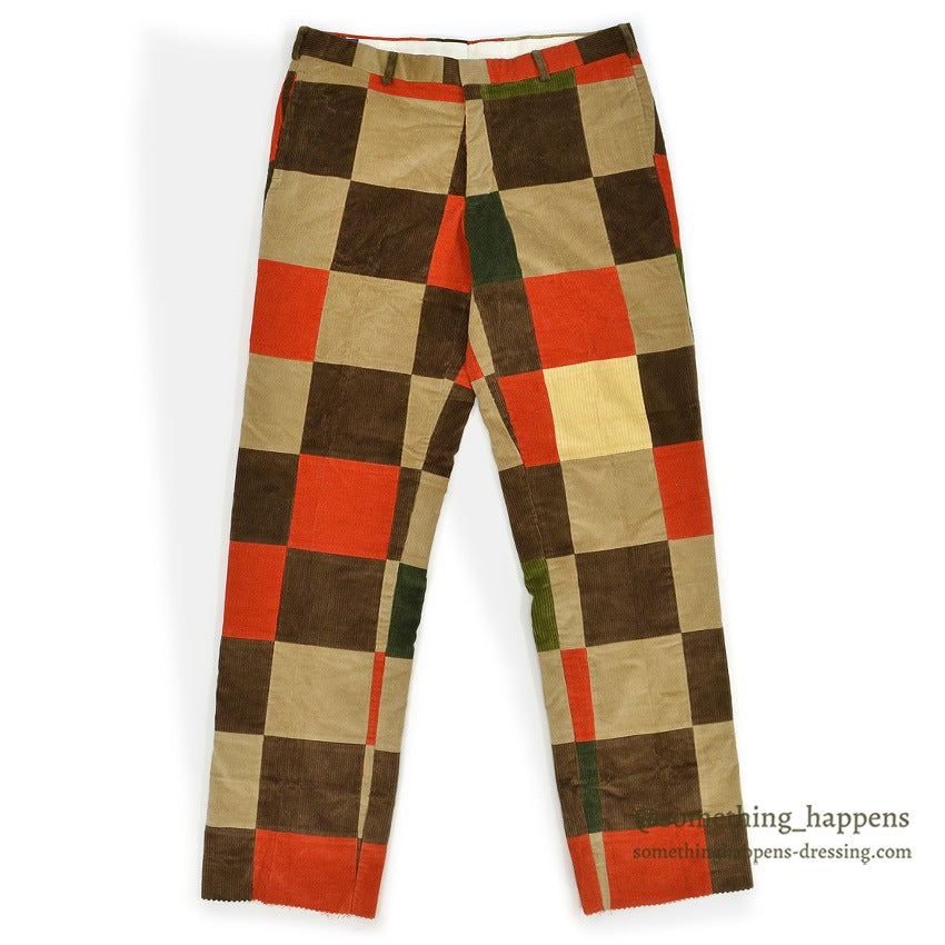 1980's J.McLAUGHLIN PATCHWORK CORDUROY PANTS... W36