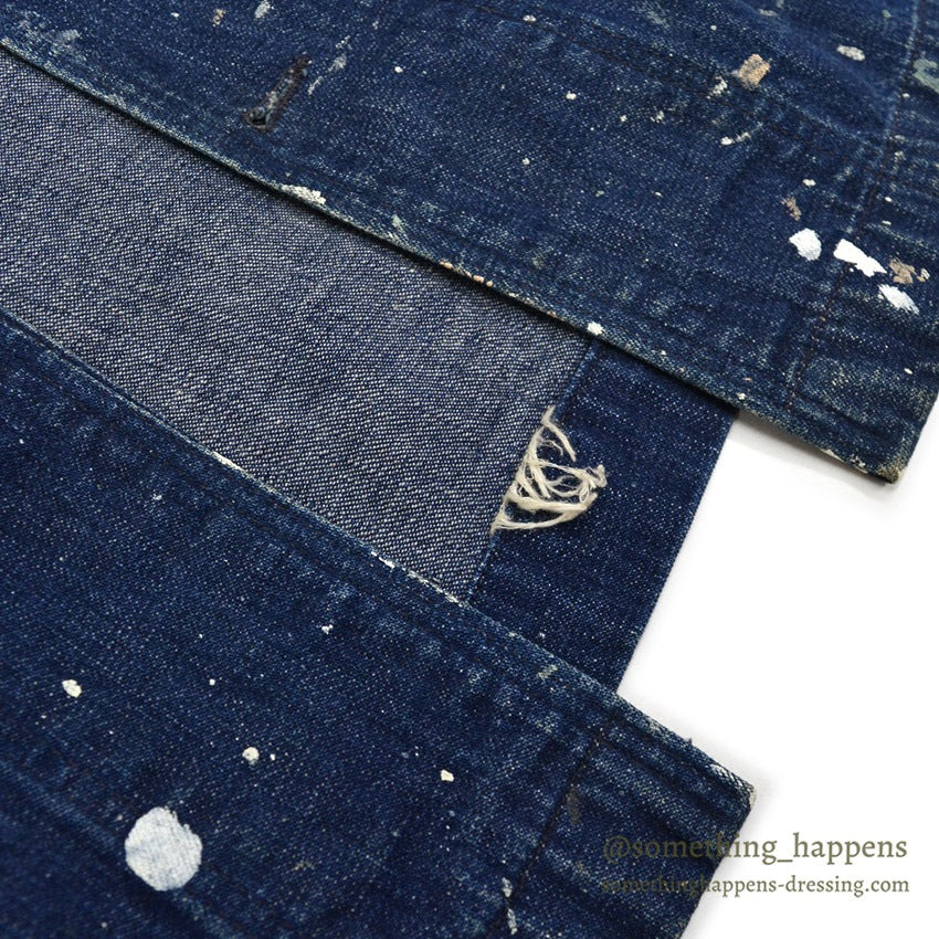 1940's U.S.NAVY WWII SHAWL COLLAR DENIM JACKET PAINTED ...