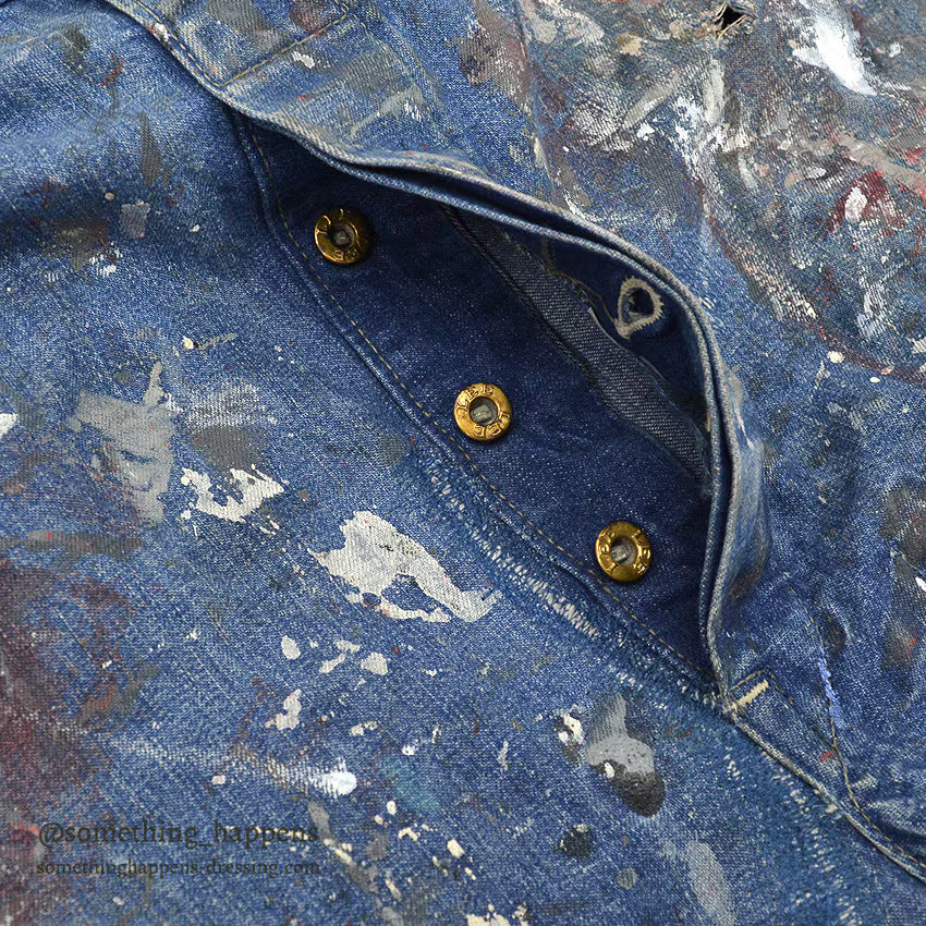 1970's Lee 91-SB JELT DENIM FARMER OVERALL ... W42/L27