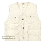 1990's~ FILSON SHELTER CLOTH HUNTING VEST NATURAL... L