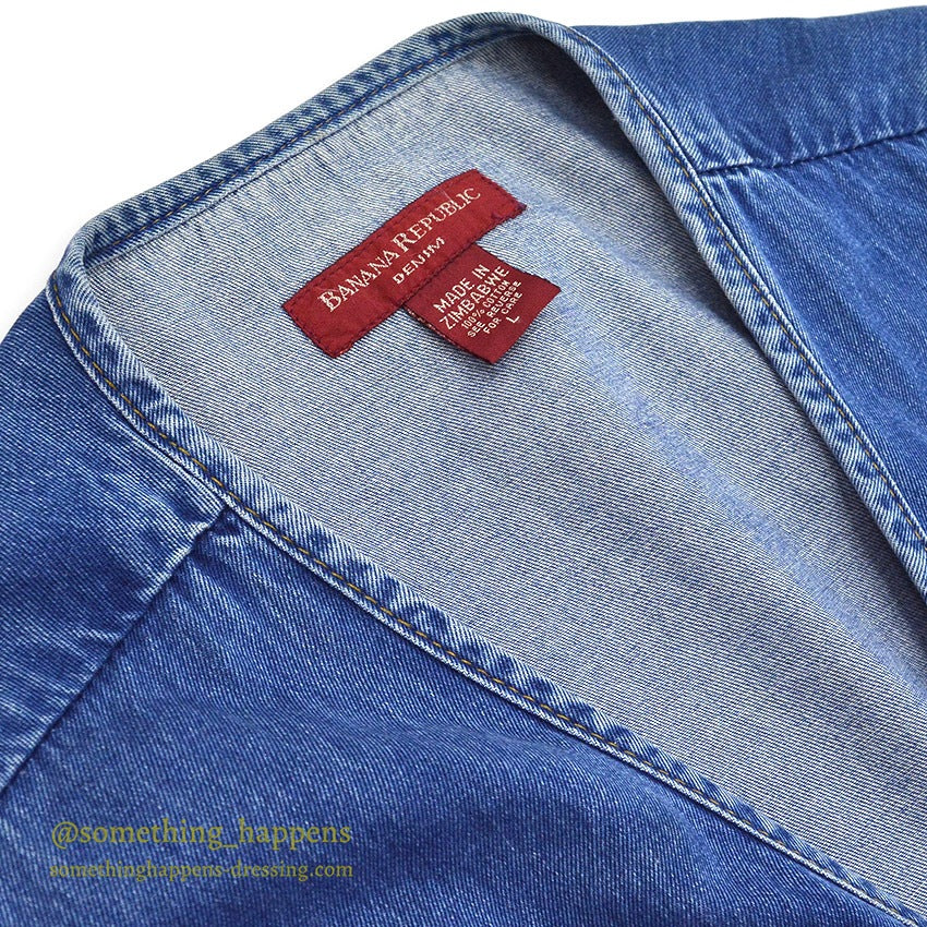 1990's BANANA REPUBLIC DENIM PHOTO JOURNALIST VEST...L