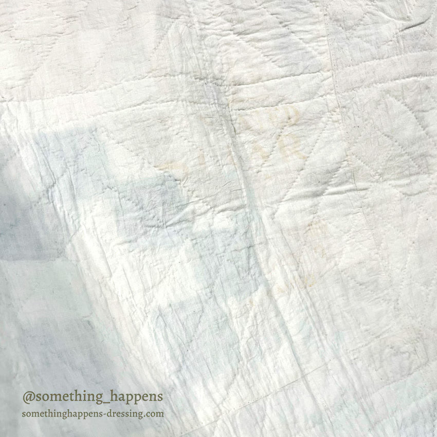 ANTIQUE CALICO PATCHWORK QUILT SUPER CLEAN... 197cm/193cm