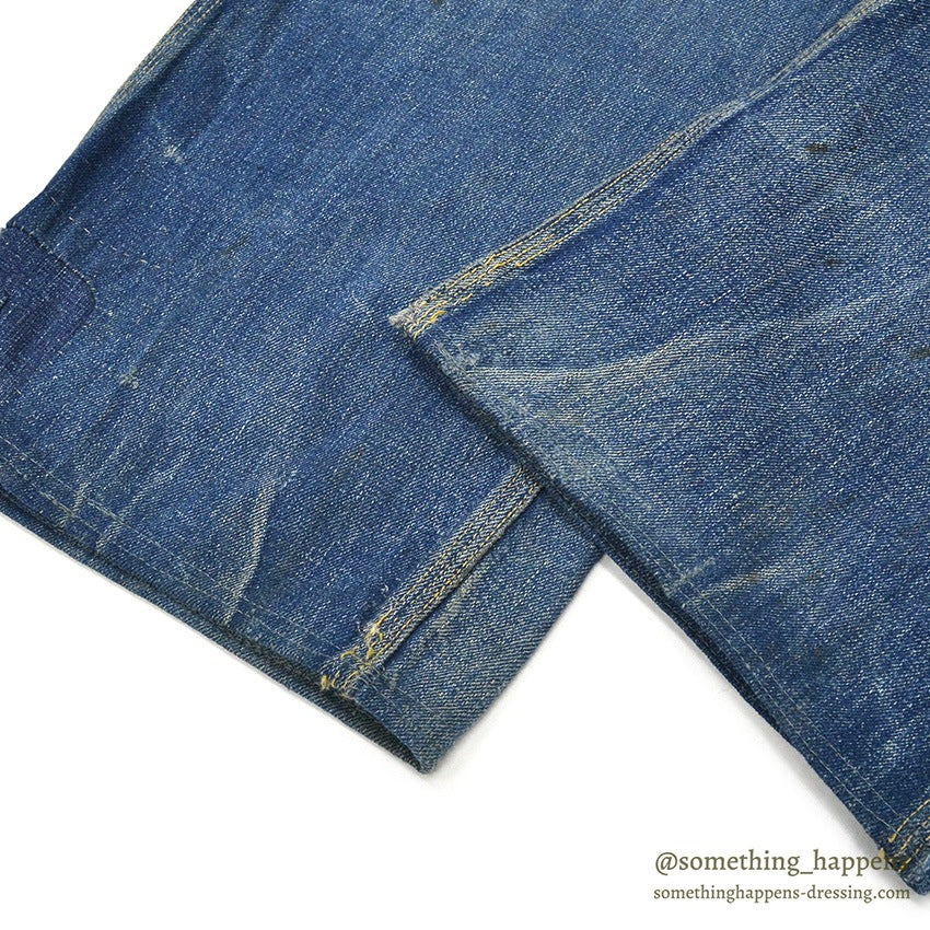 1930's~ UNKNOWN BUCKLE BUCK DENIM PANTS ... W32/L28