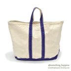 1970's LLBEAN BOAT AND TOTE PURPLE / ERROR TAG... LARGE