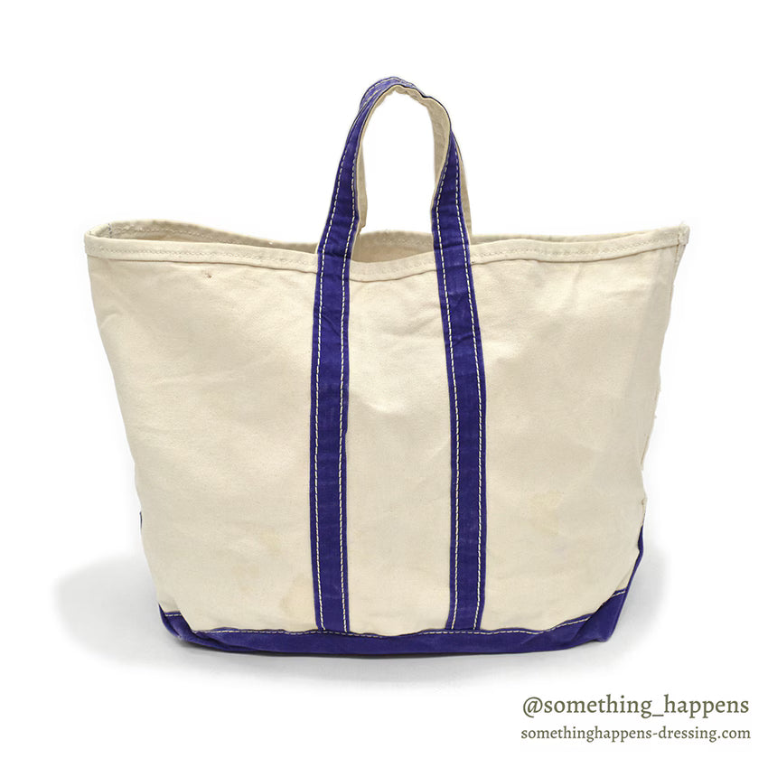 1970's LLBEAN BOAT AND TOTE PURPLE / ERROR TAG... LARGE
