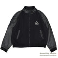 1990's~ CHARMED ALL BALCK WOOL / LEATHER JACKET .... M
