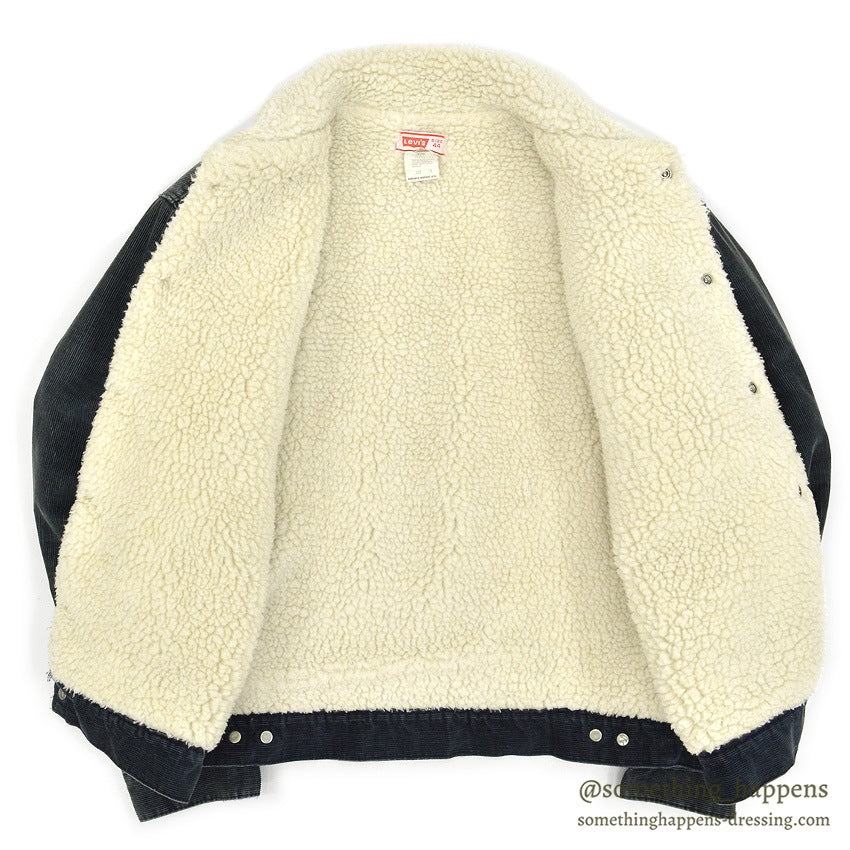 1970's LEVI'S 70605-1517 BIG-E CORDUROY BOA JACKET ... 44