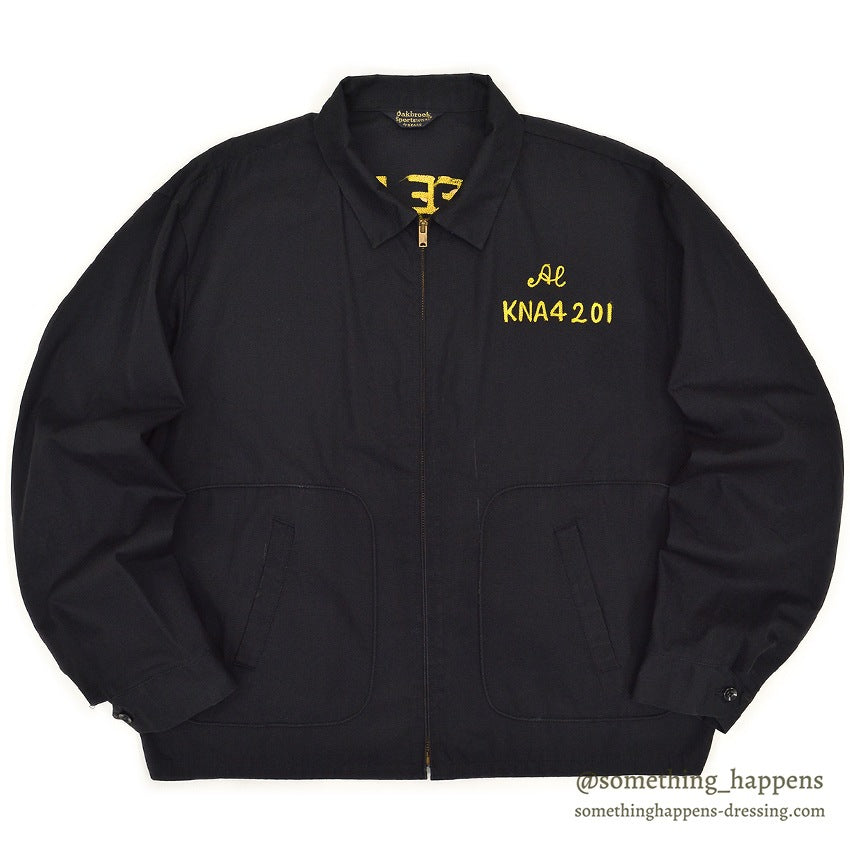 1960's OAKBROOK SPORTSWEAR BY SEARS THE BEE BUCK RADIO CLUB JACKET BLACK...