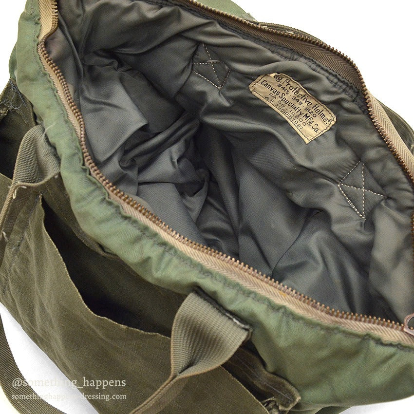 1950's USAF BAG, PROTECTIVE, HELMET, OUTSIDE POCKET MODIFIED ...