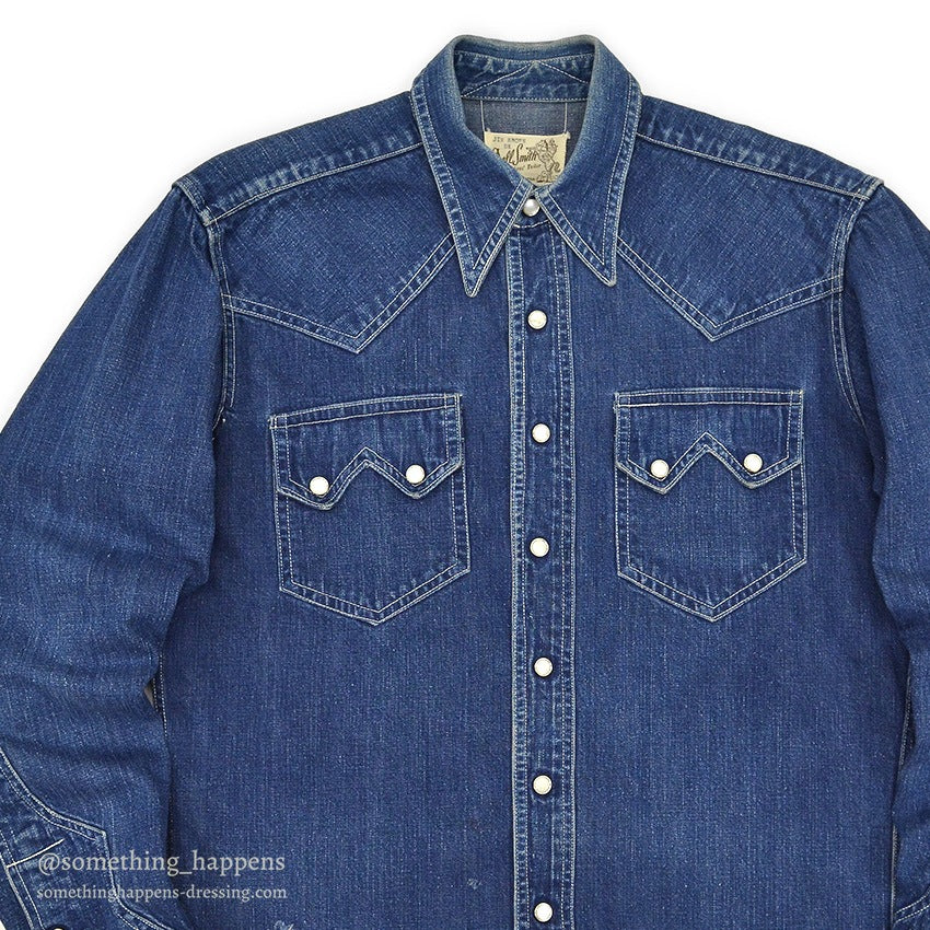 1950's DALL SMITH DENIM DENIM WESTERN SHIRT ...