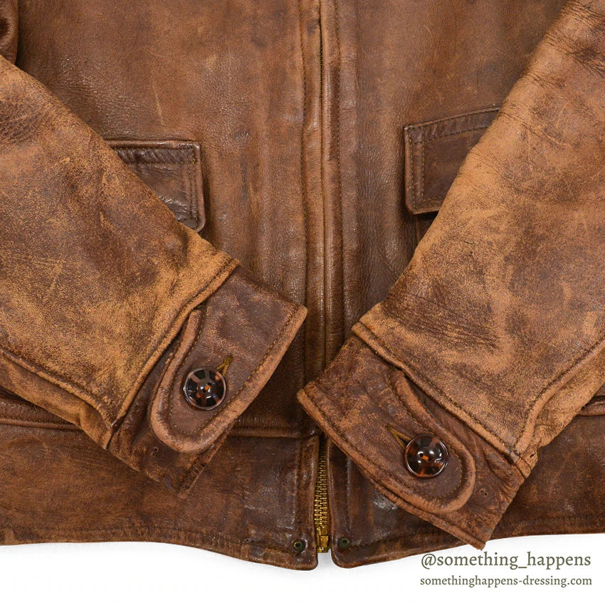 1930's HORSEHIDE BROWN LEATHER COSSACK JACKET ...