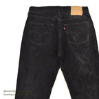 1990's Levi's 501 BLACK DENIM PANTS Made in USA SMOKY FADED... W34/L32