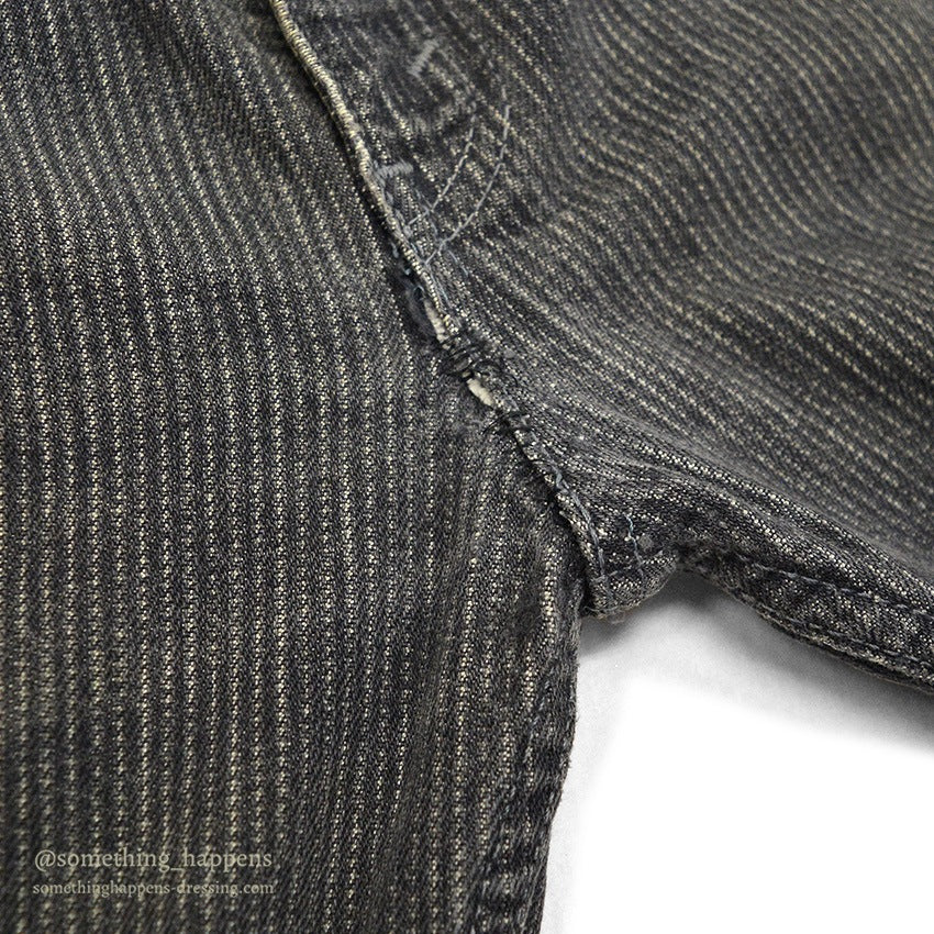 1980's Levi's 505 BLACK STRIPE DENIM PANTS... W36/L28