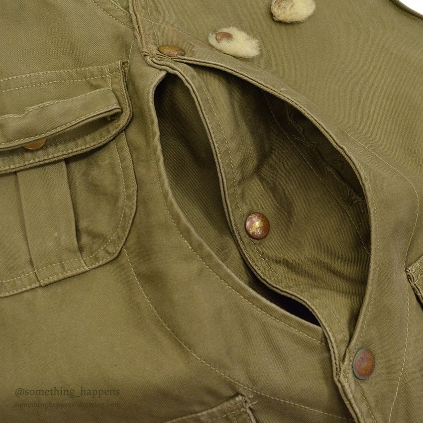 1950's LLBEAN FISHING VEST HALF MOON POCKET...