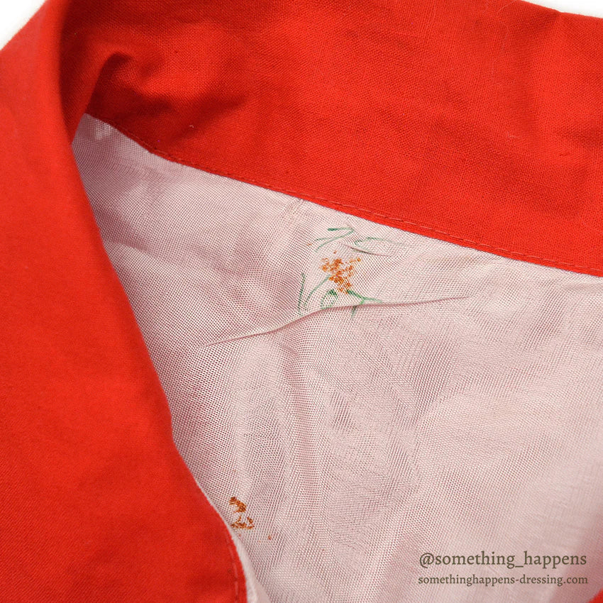 1960s DEADSTOCK VIETNAM SOUVENIR JACKET (Vietnamese souvenir jacket) 1968 Red...