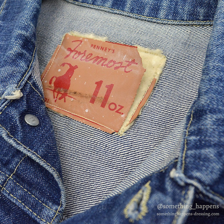 1940's~ PENNEY'S FOREMOST DENIM JACKET 1st BUCKLE-BUCK ...