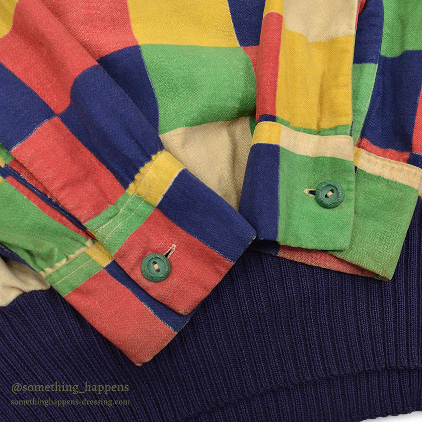 1950's Marlboro BIG TIMBER PRINT FLANNEL GAUCHO SHIRT / MULTI COLOR ... M