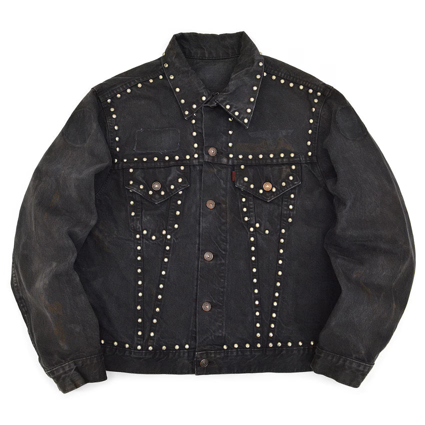 1960's LEVI'S 70505-0217 BIGE OVERDYED / BLACK WITH STUDS...