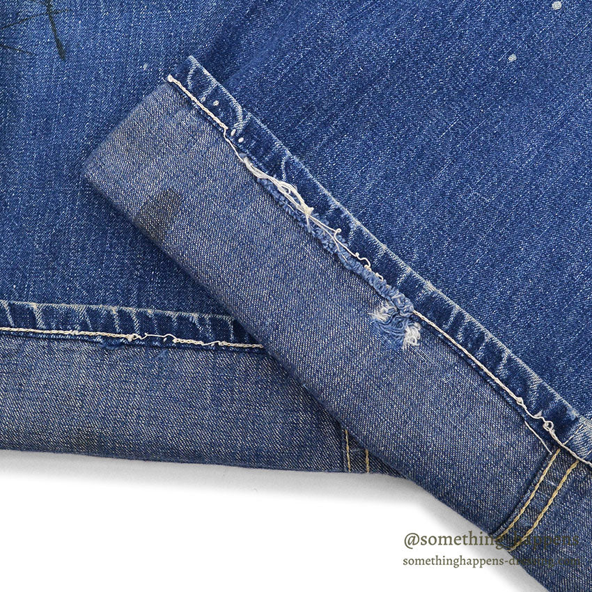 1940's CAN'T BUST'EM WW2 DENIM OVERALL / UNUSUAL DETAIL ... W36/L29