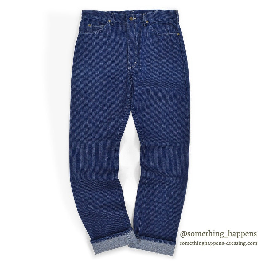1980's Lee 203 STRIPE DENIM PANTS / TRIM FIT ... W34/L36