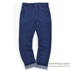 1980's Lee 203 STRIPE DENIM PANTS / TRIM FIT ... W34/L36