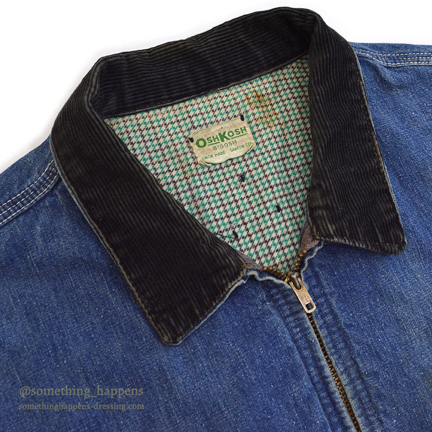 1960's OSHKOSH DENIM JACKET / COTTON FLANNEL BLANKET...