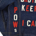 1960's~ LEVI'S 70505-0217 BIGE POW MIA EMBROIDERED DENIM JACKET / SPECIAL...