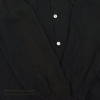 ~1960's BLACK RAYON GABARDINE SHIRT...L