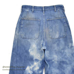 1940's U.S.NAVY BLEACHED DENIM TROUSERS / METAL BUTTON ... Fits W30