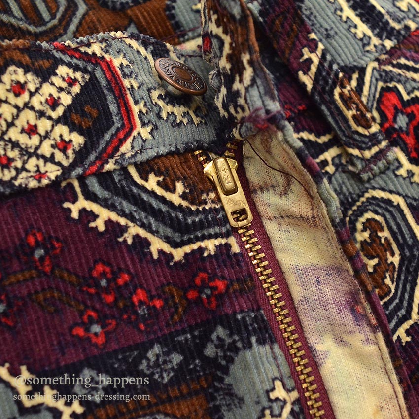 1970's DEADSTOCK Levi's PRINT CORDUROY PANTS ... W36/L31