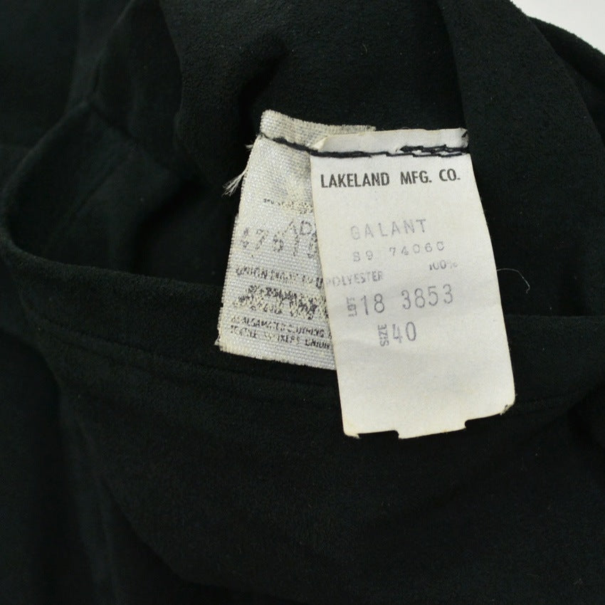 80's LAKELAND 'FACILE' Black Ultra Suede Jacket...
