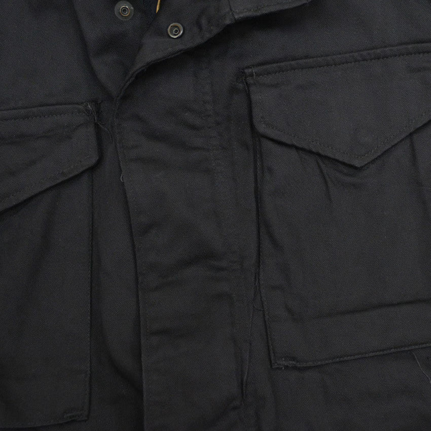 90's Deadstock ALPHA M-65 Black ALL COTTON ... SR