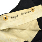 40's~ Black wool work trousers...W32×L32