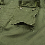 80's- FRONTLINE Civilian All-Cotton BDU Jacket OD ... MR