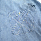 50's BIGMAC PENNEY'S Italian Collar Chambray Shirts...