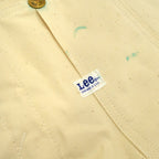 1970s Deadstock Lee Off-White Overalls, Double Knee, with Apron, Lot.C44SB ... W40 L30