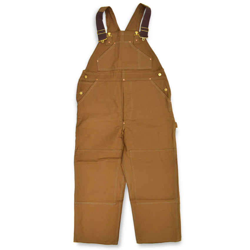 1970's DEADSTOCK CARHARTT BROWN DUCK DOUBLE KNEE OVERALL... W36 L28