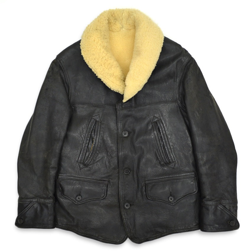 1930's H&L BLOCK HORSEHIDE CAR COAT...