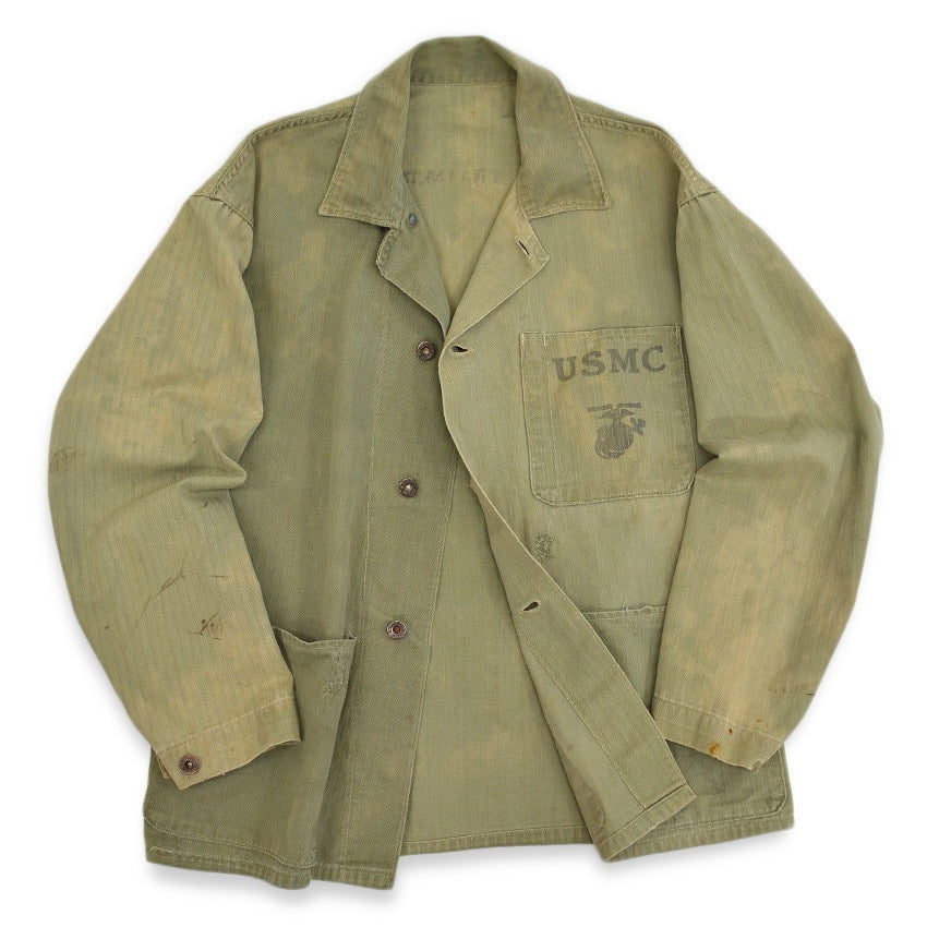 1940's U.S.M.C. P-41 HBT JACKET BLEACH CAMO ... Fits like 36
