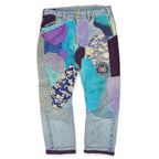 1960's Lee 101-Z HIPPIE ART PATCHWORK DENIM PANTS... W32 L30