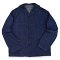 1940's USNAVY WW2 SHAWL COLLAR DENIM JACKET BACK PAINT DARK...