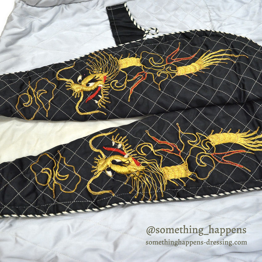 1950s JAPAN SOUVENIR GOWN (Sukajan Gown) Dragon... MINT