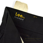 1970's~ DEADSTOCK Lee RIDERS 200 BLACK COTTON TWILL PANTS... W34/L34