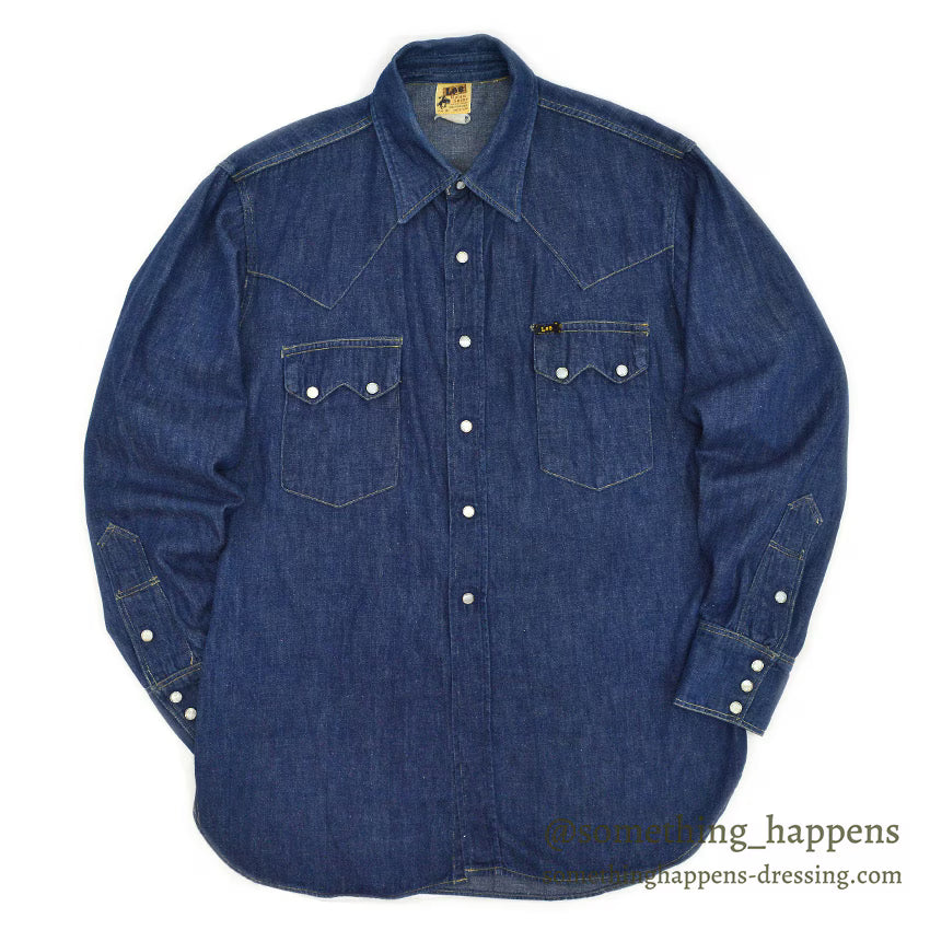 1950's Lee DENIM WESTERN SHIRT... 16 MEDIUM