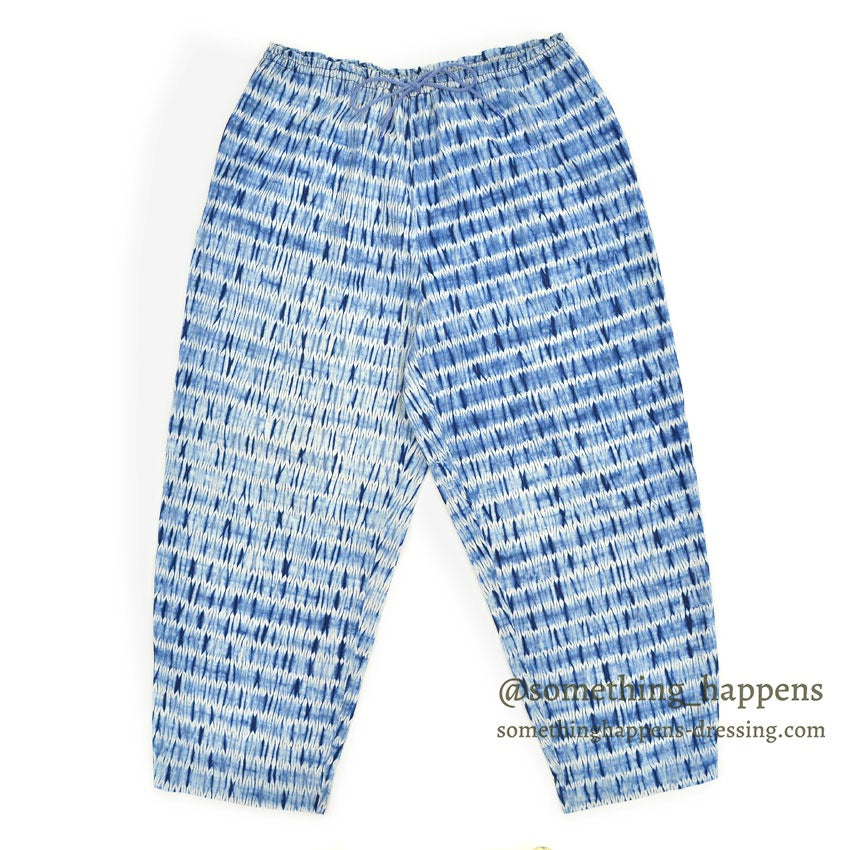 1980s BIS BIS Indigo Tie-Dye Cotton Easy Pants... Size S