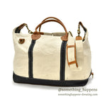 L.L.BEAN LEATHER HANDLE ZIP-TOP TOTE, BOSTON BAG BLACK ... USA製