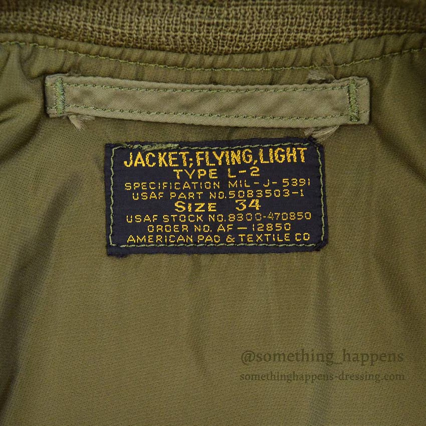 ~1950's USAF L-2 FLIGHT JAKCET AMERICAN PAD & TEXTILE CO... 34