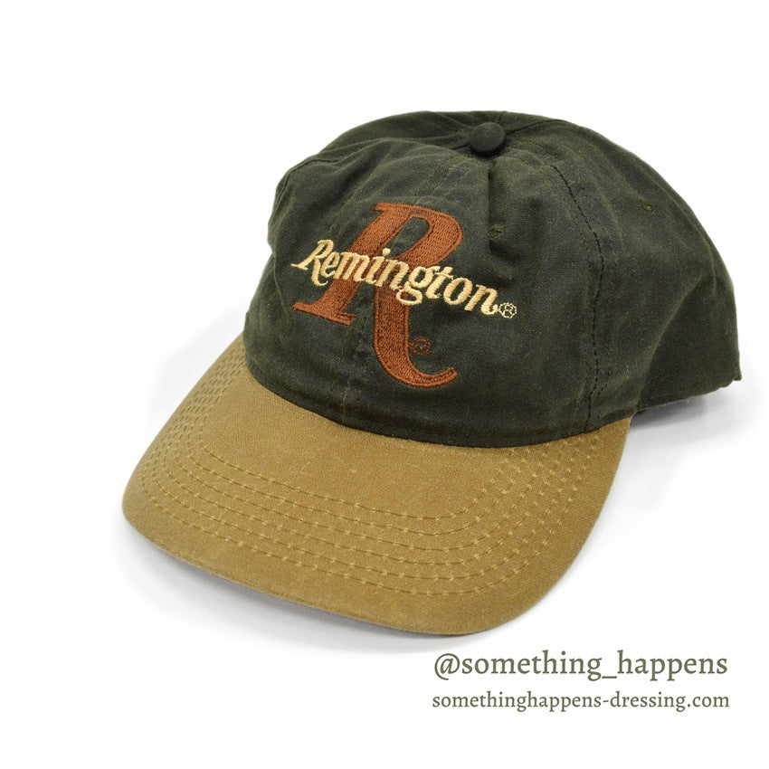 〜1990's REMINGTON OILED COTTON GAME CAP DEEP GREEN ...