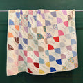 1936 to '1938 SIGNATURES EMBROIDERY FRIENDSHIP PATCHWORK QUILT... 181cm/163cm