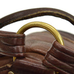 ~1970's PK DARK BROWN LEATHER BACKPACK...